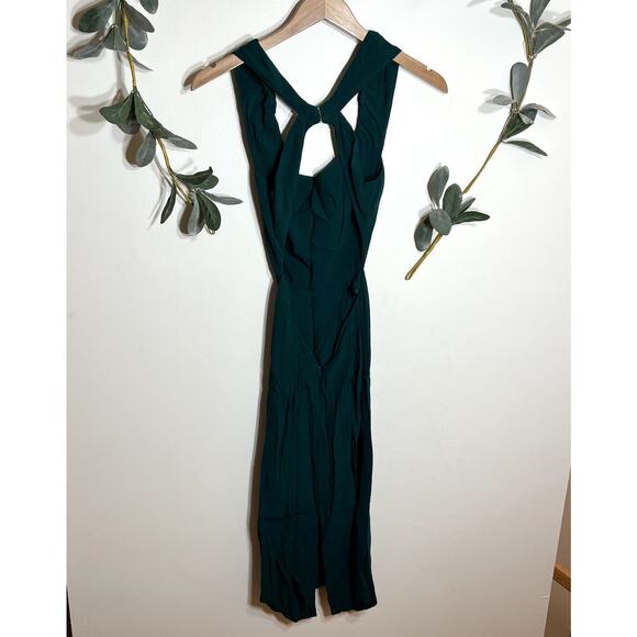 Reformation Dark Green Midi Dress LAST CALL - Picture 2 of 5